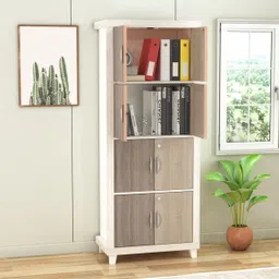 flipkart perfect homes Nova 5-Compartment Organizer Wardrbe with Doors Engineered Wood Close Book Shelf-picture-24