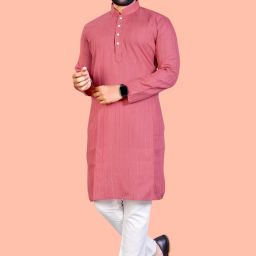 Men Cotton Blend Kurta Pyjama Set-image-46