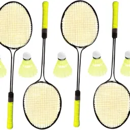 Badminton Racquet Set of 4pcs(2 Pair) With 10pcs Nylon Shuttles Badminton Kit-picture-18
