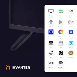 invanter Nova Series 80 cm (32 inch) HD Ready LED Smart Android TV with Built-In Google Assistant Voice Remote | Dolby Audio | Bezel-free Design image 2