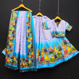 Embellished, Printed, Self Design, Digital Print Semi Stitched Lehenga Choli-picture-15
