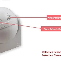 Quick Sense 220V AC LUX Time Adjustment Wall-Mount PIR Motion Switch with Light Sensor Smart Switch image 3