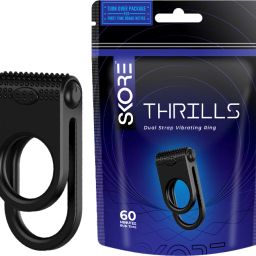 SKORE Thrill Dual Strap Vibrating Ring | 60min Run Time | Waterproof | For Him Massager-image-63