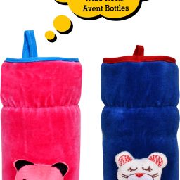 Bottle Cover for Avent/Wide Neck Feeders Soft Plush Stretchable Baby Feeding Bottle Cover with Easy to Hold Strap | Suitable for 260ml & 330ml (Pack of 1)-image-96