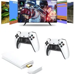 JANROCK Wireless video games for tv gaming, Retro Gaming console with Game Stick 4k Plug 128 GB with Plug & Play, Portable 8 Bit Game Box, 4K HDMI Output 40 Emulator, Tv Video Game image 2