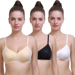 Pack of 3 Women T-Shirt Non Padded Bra-image-14