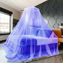 Polyester Adults Washable mosquito net Round Ceiling Hanging Double Bed , Polyester Foldable Mosquito Net-image-65