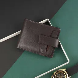Men Brown Artificial Leather Wallet-image-81