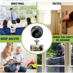 SROPX Spy Camera WiFi Hidden Camera Wireless HD 1080P Small Built-in Battery Security Camera image 2