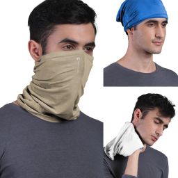 Unisex Anti Microbial Super Soft & Comfort Fit, Breathable Multipurpose Headband, Face Mask for Dust Protection Men Solid Bandana-image-52