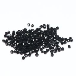 Black Faceted Glass Beads, 4mm, For Jewelry Making & Craft (250g)-picture-39