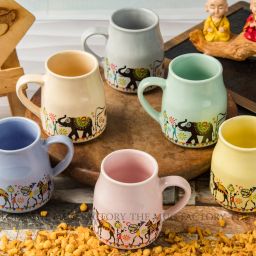 the mug factory Elephant printed Flask Cane Ceramic Coffee Mug image 2