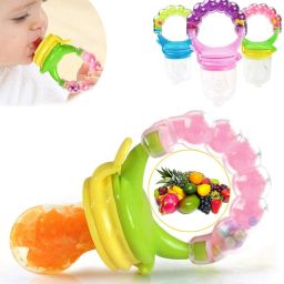 enorme Baby Ring Style Food Fruit Feeder Nibbler Pacifier for Babies- Color May Vary Teether image 2