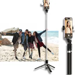 GETGETO Bluetooth Selfie Stick 170cm Extendable with Remote Tripod Kit-23