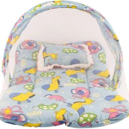 Cotton Infants Washable Baby Washable Mosquito Net & Neck Pillow Printed Gadda Set for Infants 0-6 Month Mosquito Net-picture-13