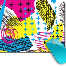 whats your kick Geometrical | Pattern | Zig Zag | Stylish |Creative | Printed Mouse Pad/Designer Waterproof Coating Gaming Mouse Pad For Computer/Laptop (Multi31) Non Slip Base Mousepad-image-41