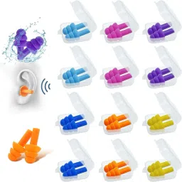 12 Pair Ear Plugs for Sleeping Noise Cancelling,Reusable Silicone Sound Blocking Ear Plug & Nose Clip-image-17