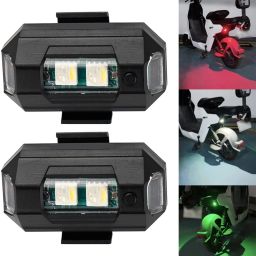 Small LED Light for Drone Helmet and Bike 7 Colors + Flashing Modes Multicolor Shower Laser Light-31