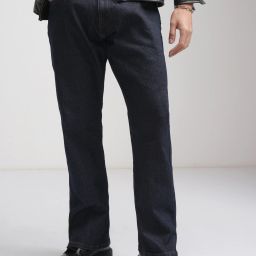 Men Regular Mid Rise Dark Blue Jeans-image-57