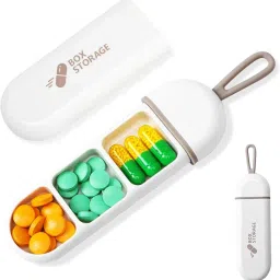 7-day Travel Pill Organizer 3 Compartments Pill Box-30