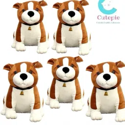 Super Soft Bull Dog 5 Combo Pack Stuffed/soft toy for kids/Gift-25cm - 25 cm-image-40
