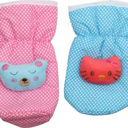 High Quality Dot print Cotton Bottle Cover pouch pack of 2-picture-34