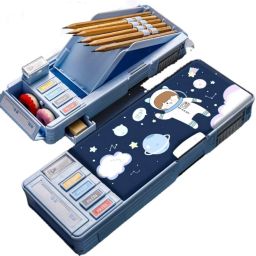 Astronaut Astronaut Art Plastic Pencil Box-15