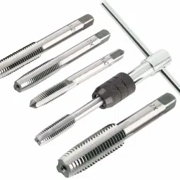 uptodatetools 6 PCS Adjustable Metric T-Handle Tap Wrench Set M6/M7/M8/M10/M12 6 PCS Adjustable Metric T-Handle Tap Wrench Set M6/M7/M8/M10/M12 Single Sided Open End Wrench image 3