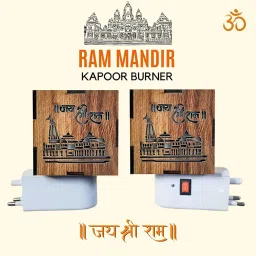 Shri Ram Ayodhya Mandir Incense Holder/ Kapoor Dani/oil Burner for Home Plastic, Wooden Incense Holder-21
