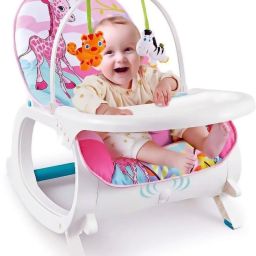 Newborn-to-Toddler White Baby-Rocker(Pink) Rocker and Bouncer-35