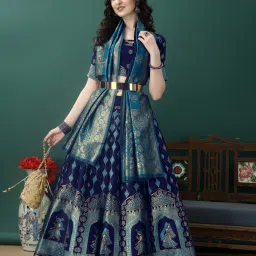 Self Design Semi Stitched Lehenga Choli-image-12