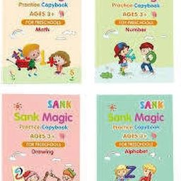 tokid Sank Magic Book 10 Refills 2 Pen and 2 Grip Set of 4 Practice Workbook for kids image 4