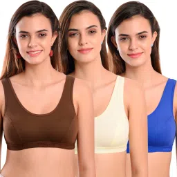 Pack of 3 Women Sports Non Padded Bra-image-112