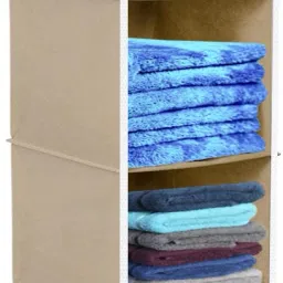 Hanging 4 Shelves Wardrobe Organiser - Beige Shoe Organizer-20