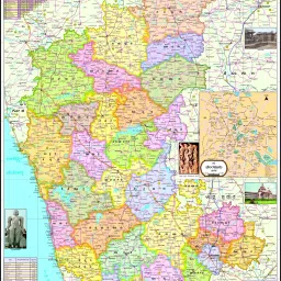 KANNADA | KARNATAKA MAP | LAMINATED Photographic Paper-image-18