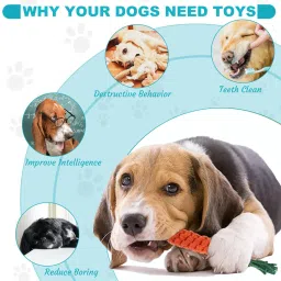 bones up Combo of 6 Dog Chew Cotton Rope Toys for Puppy Ideal for Playing, Chew and Fetch Cotton Chew Toy For Dog image 5