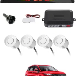 Universal 4 White Reverse Parking Sensor With LED Display For Cars-135 4White Parking Sensor With LED Display Increased Safety For Car-135 Parking Sensor-image-0