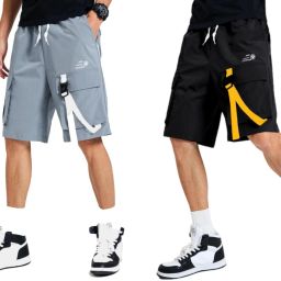 Pack of 2 Printed Men Black, Grey Regular Shorts-image-36