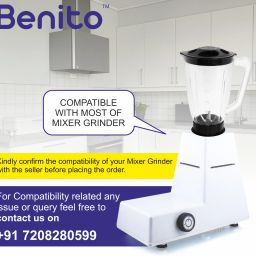 benito NOVA Polycarbonate Juicer Jar for Mixer Grinder, ABS Material Jar, Transparent Mixer Juicer Jar image 5