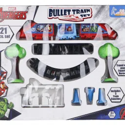 21 PCS Battery Operated Bullet Train for kids with Racing Track Bridges & Tree-5