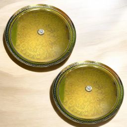 Premium Brass 2 Pcs Dinning Plate - 12 Inch Dia Dinner Plate-image-59