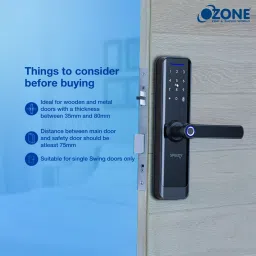 SPEEDY WiFi Enabled Smart Door Lock for Main Door with 5 in 1 Access | Biometric, 2 Emergency Keys | (No Extra Gateway Required) | 2-year Warranty & Free Installation by brand Smart Door Lock image 5