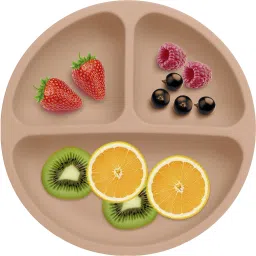 PEE_4P_BWN- Silicone Baby Feeding 4-Suction Plate-26