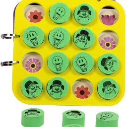 Memory Matching Games for Kids 3 4 5 Years Boys Girls | Multicolour 2in1 Board - Memory & Tic Tac Toe | Preschool Learning Kit-20