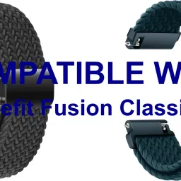 ACM WSM26N22BKTU1167 Pack of 2 Watch Strap Woven Braided Magnetic 22mm for Noise Noisefit Fusion Classic Black 44mm Smartwatch (Black/Turquoise) Smart Watch Strap-image-25