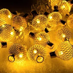 16 LEDs 0.25 m Gold Steady String Rice Lights-image-6