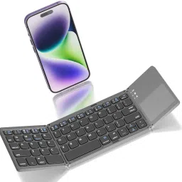 VOOCME foldable keyboard with touchpad Bluetooth Laptop-size Multi-device Keyboard-image-45