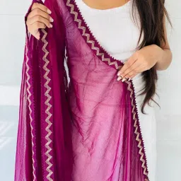 Chiffon Self Design Beige Women Dupatta-image-76