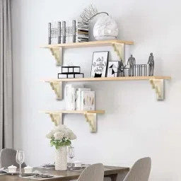 volo PVC L-Shaped Shelf Bracket for Floating Shelves –Corner Brace Joint,(Pack of 2) 22 cm Shelf Bracket image 5