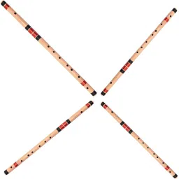 Flutes,SET of 4 PREMIUM C Natural Medium,Base-A,B&G(with Written Manual & Bag) Bamboo Flute-image-0